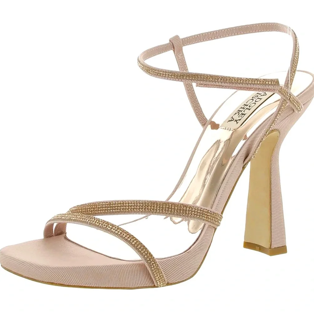 Badgley Mischka Womens Urbana Open Toe Ankle Strap Heels Women’s US 9 NIB - Picture 8 of 8